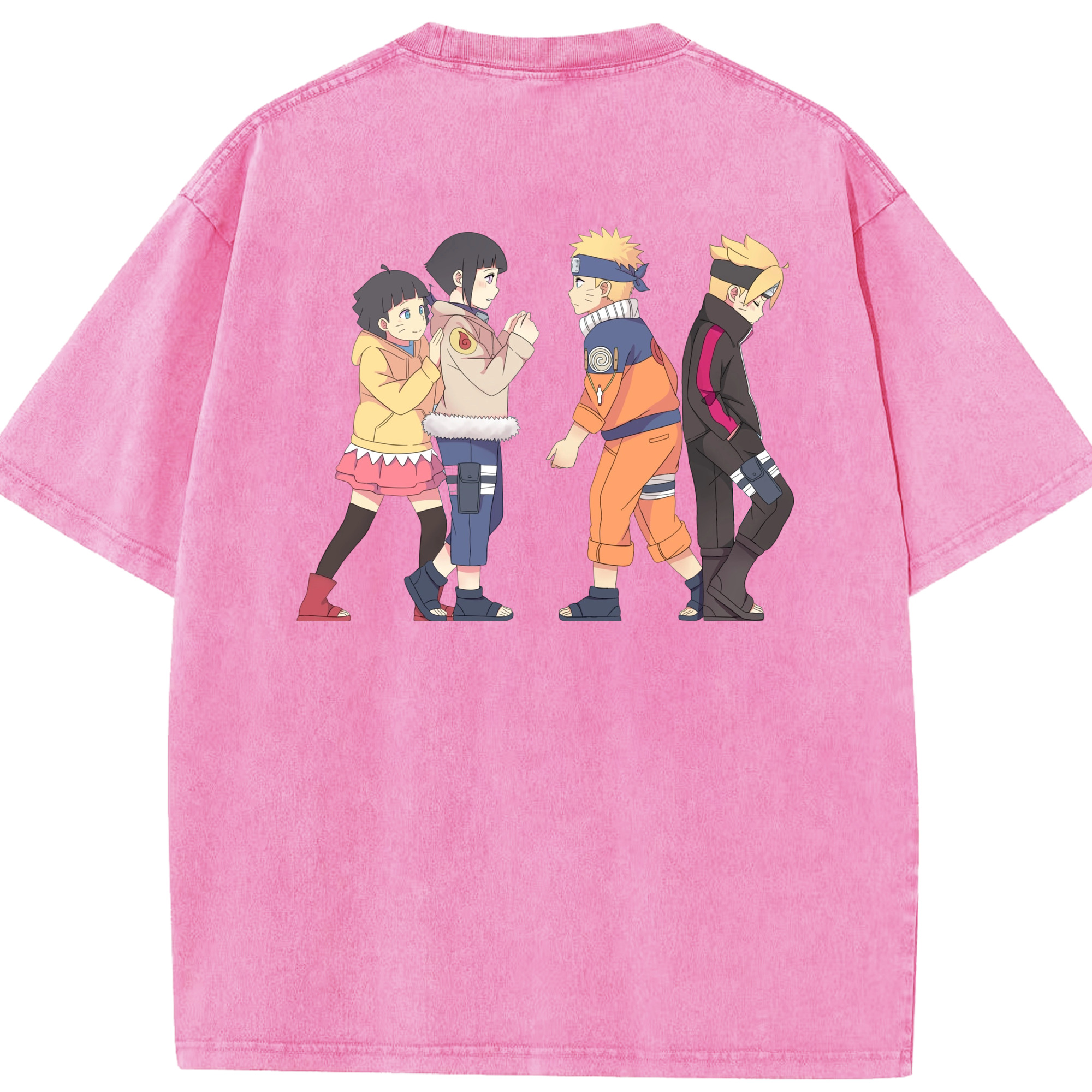 （画像用） NARUTO -ナルト- うずまき ナルト Uzumaki Naruto 綿100% ヴィンテージ風 半袖Tシャツ（背面プリント）